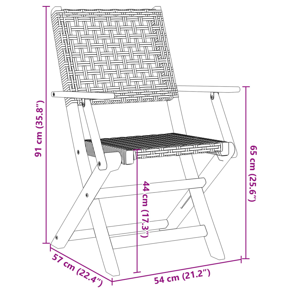5-Tlg. Garten-Essgruppe Poly Rattan Und Massivholz