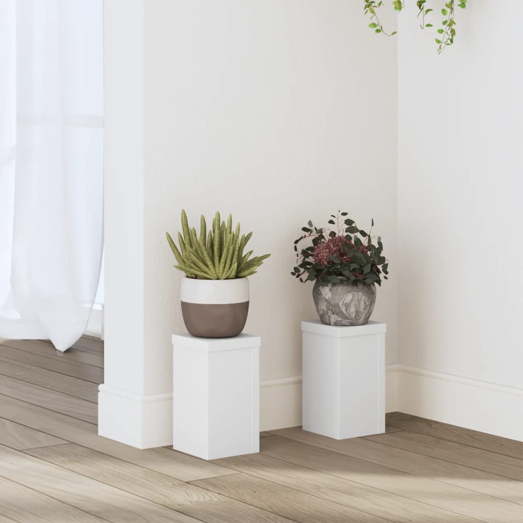 Pflanzenständer 2 Stk. Holzwerkstoff Weiß