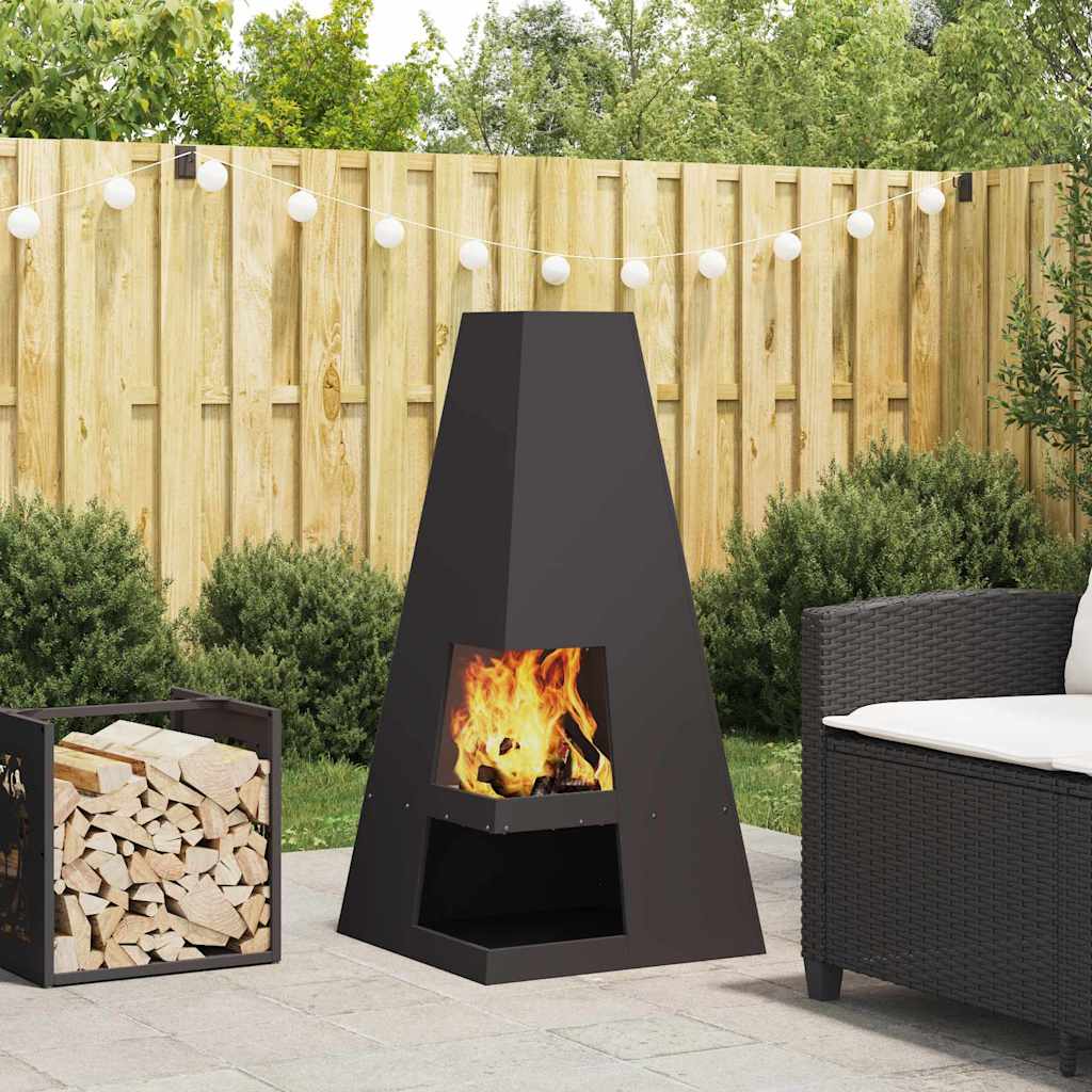 Feuerstelle Schwarz Stahl