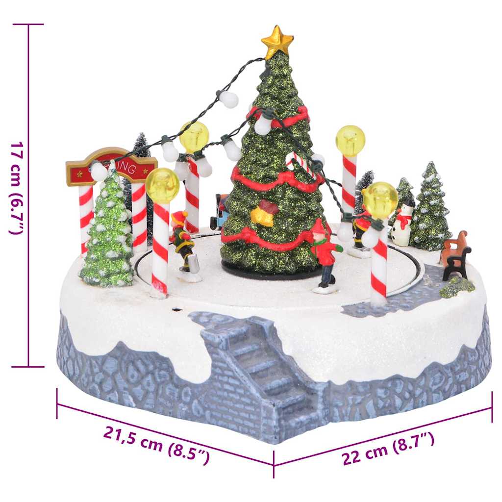 Weihnachtsdorf Dekoration Mehrfarbig 22 X 21,5 X 17 Cm