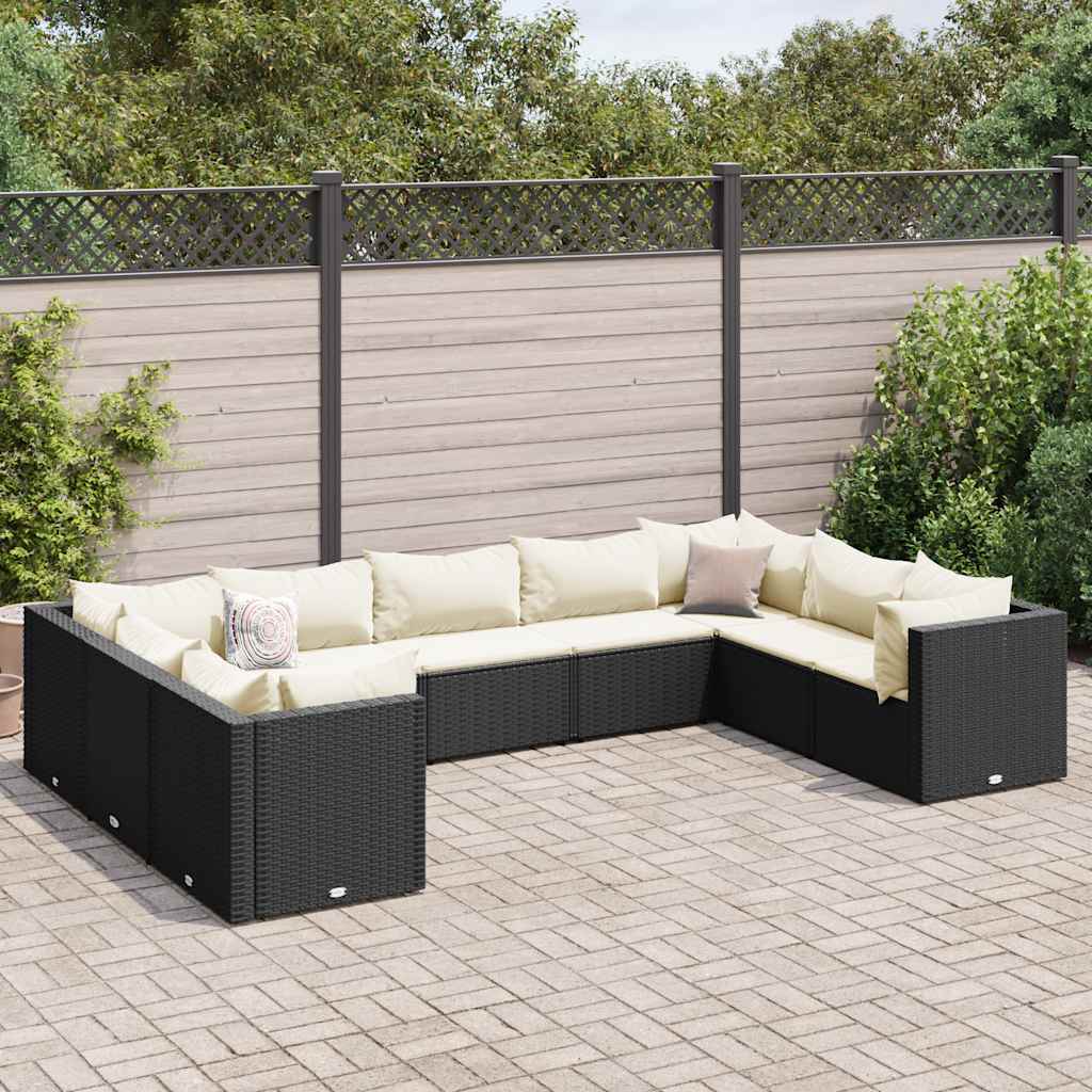 6-Tlg. Garten-Lounge-Set Mit Kissen Poly Rattan