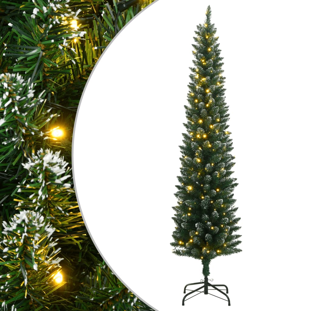 Künstlicher Weihnachtsbaum Mit Ständer Schlank Grün Pvc Grün