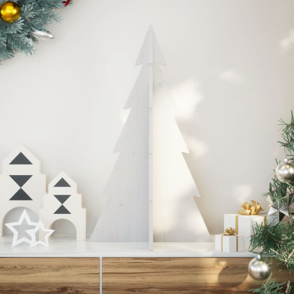 Weihnachtsbaum Zum Schmücken Massivholz Kiefer Weiß
