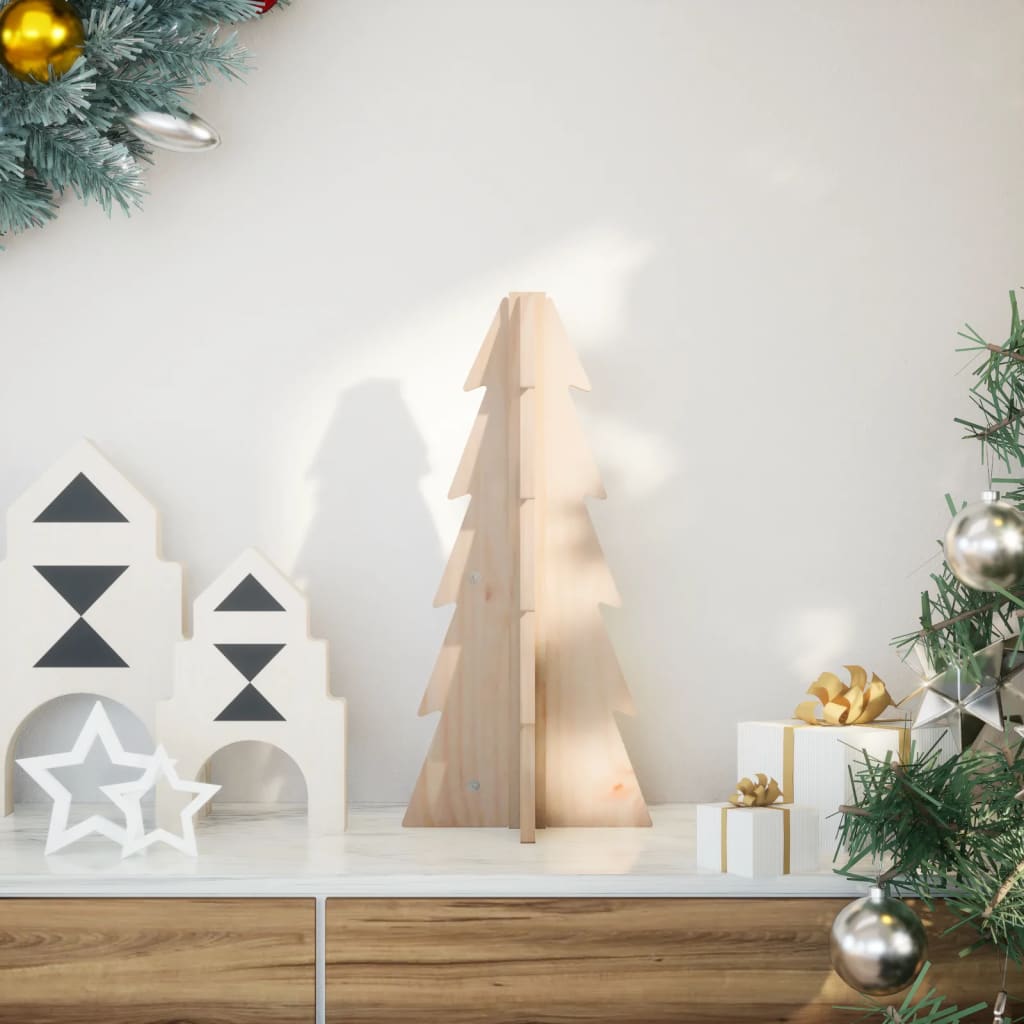 Weihnachtsbaum Holz Zum Schmücken 69,5 Cm Massivholz Kiefer Natur