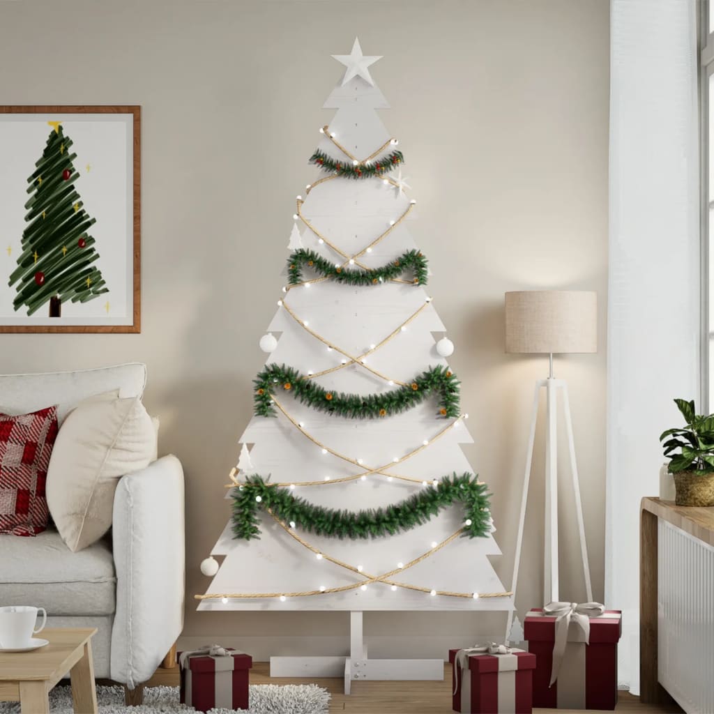 Weihnachtsbaum Zum Schmücken Massivholz Kiefer Weiß