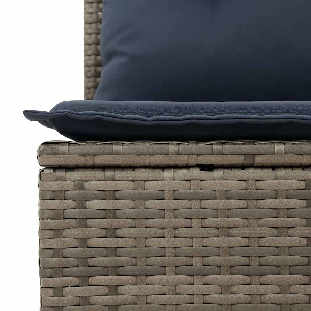 7-Tlg. Garten-Sofagarnitur Mit Kissen Poly Rattan
