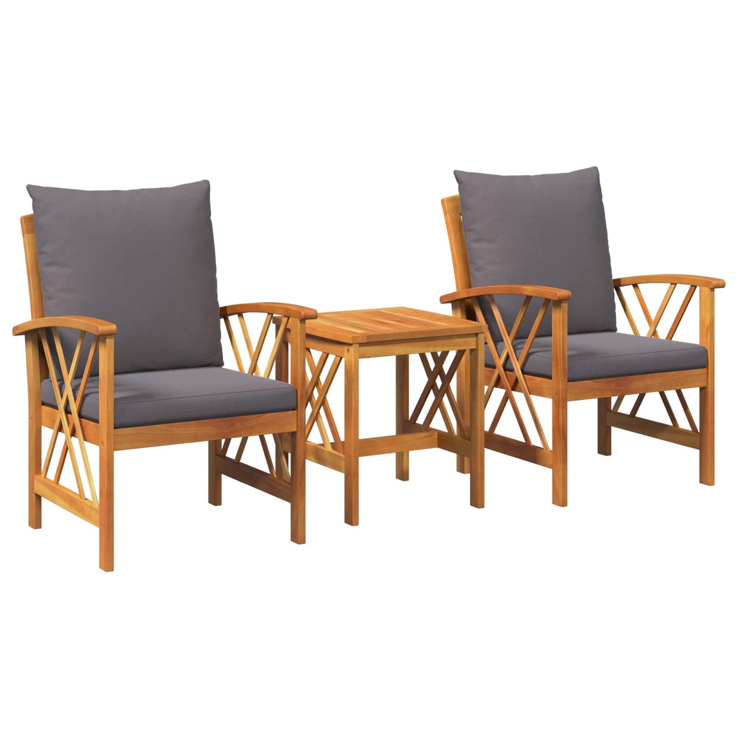 4-Tlg. Garten-Lounge-Set Massivholz Akazie