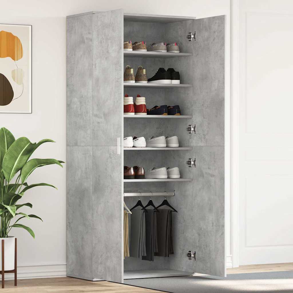 Schuhschrank Mit Regal 80 X 39 X 178 Cm Holzwerkstoff