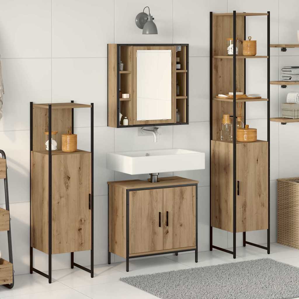 4-Tlg. Badmöbel-Set Holzwerkstoff
