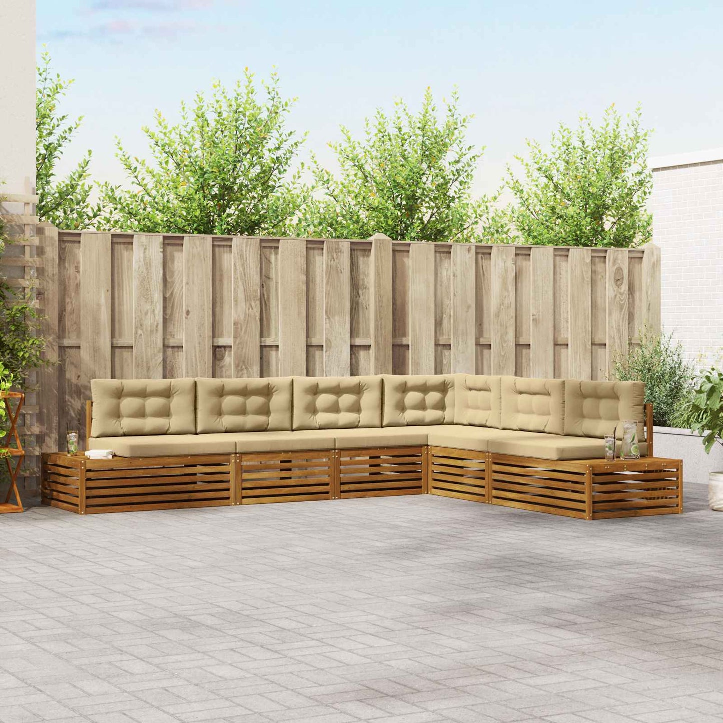 Outdoor-Sofagarnitur 7 Stück