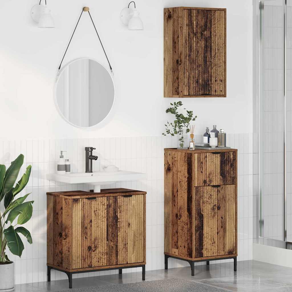 Badezimmermöbel-Set 3 Stk. 39,5 X 36 X 88 Cm