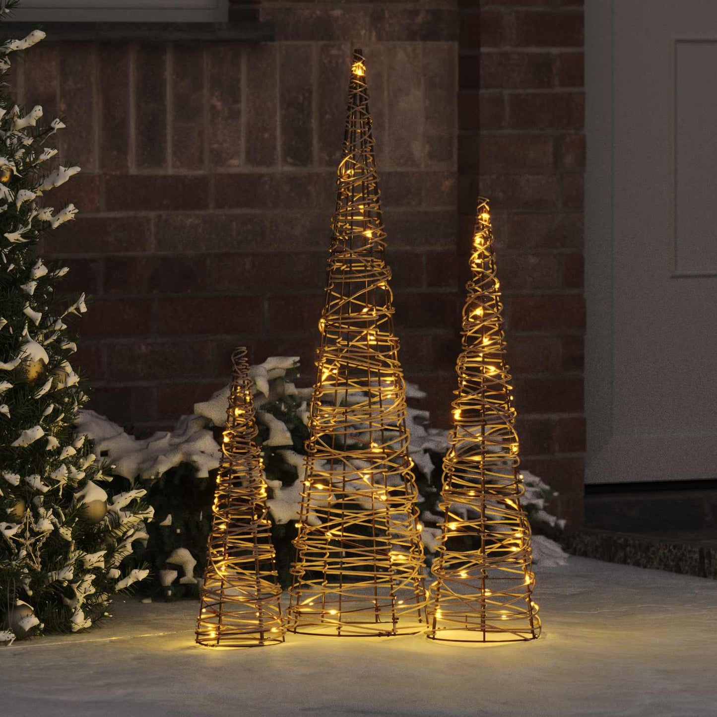 Weihnachtsbaum Mit 90 Leds 3 Pcs Warmweiß 20 X 20 X 80 Cm Pet