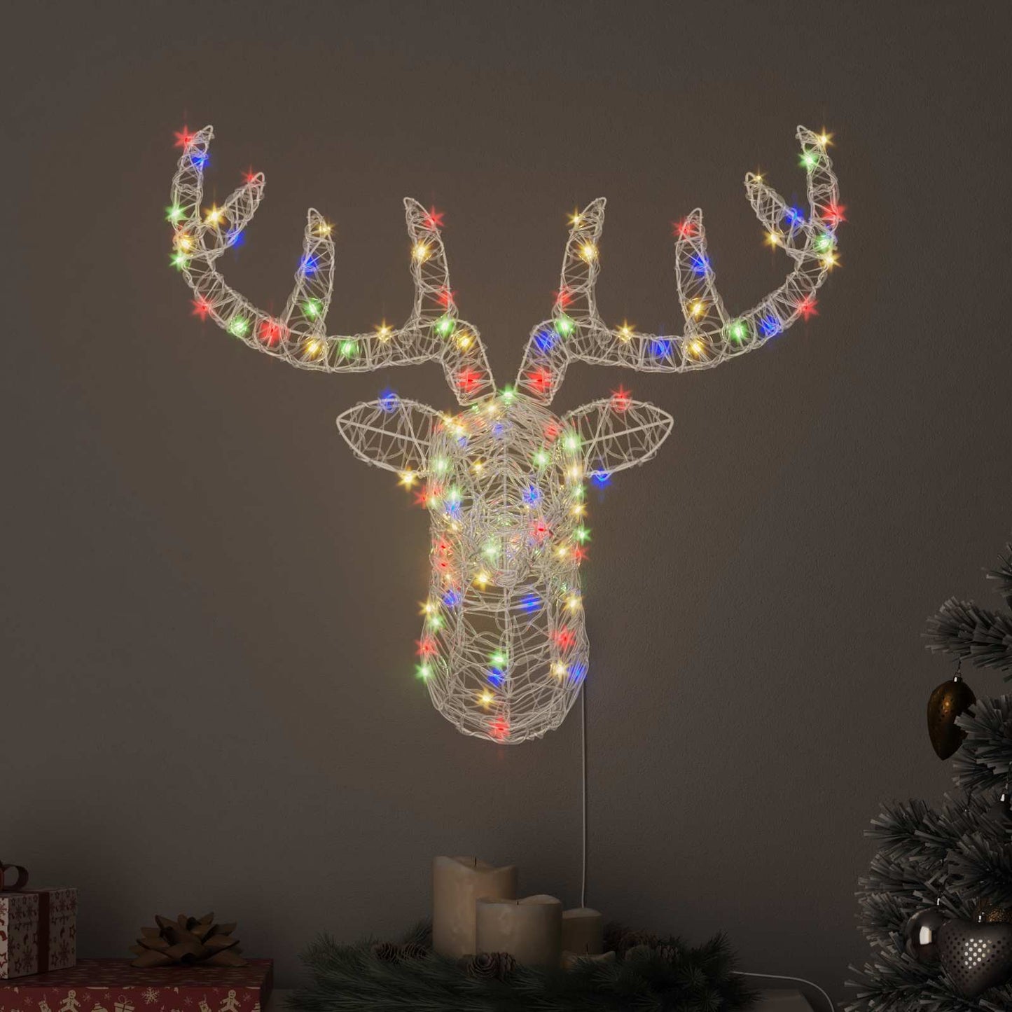 Rentierkopf Mit 140 Leds 68 X 36,5 X 62,5 Cm Acryl