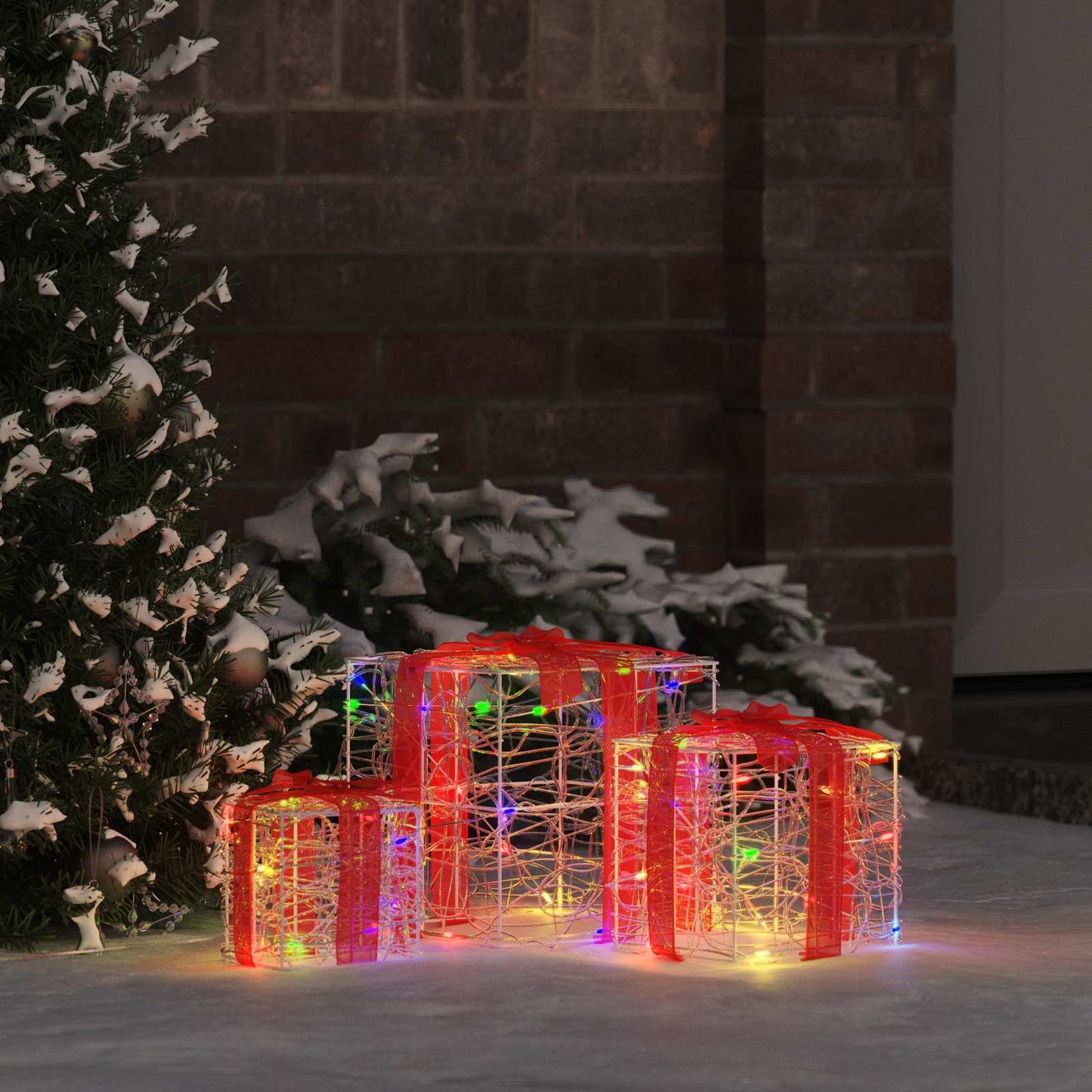Geschenkbox Mit 60 Leds 3 Pcs 20 X 20 X 20 Cm Acryl
