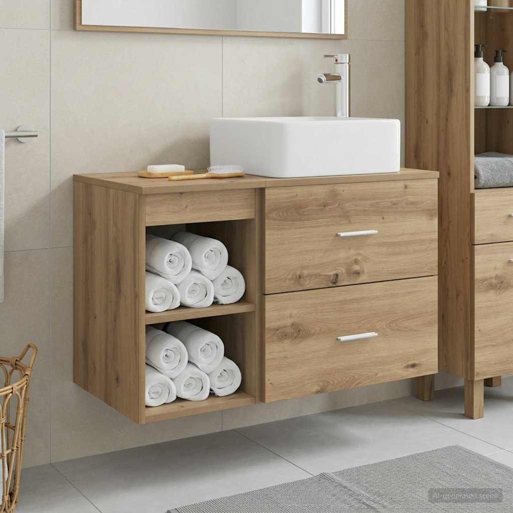 Badezimmermöbel-Set 2 Pcs Holzwerkstoff