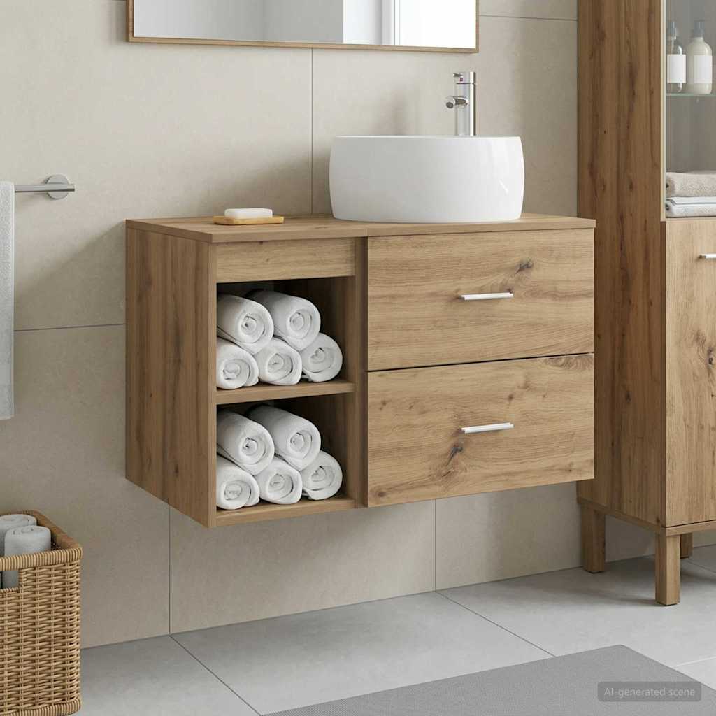 Badezimmermöbel-Set 2 Pcs Holzwerkstoff