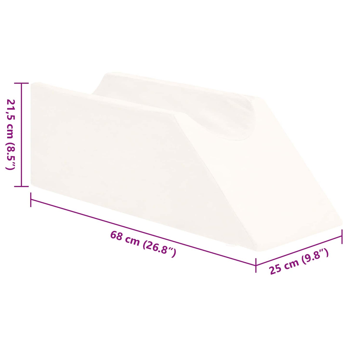 Beinkissen Uni 68 X 25 X 21,5 Cm Pu-Schaum