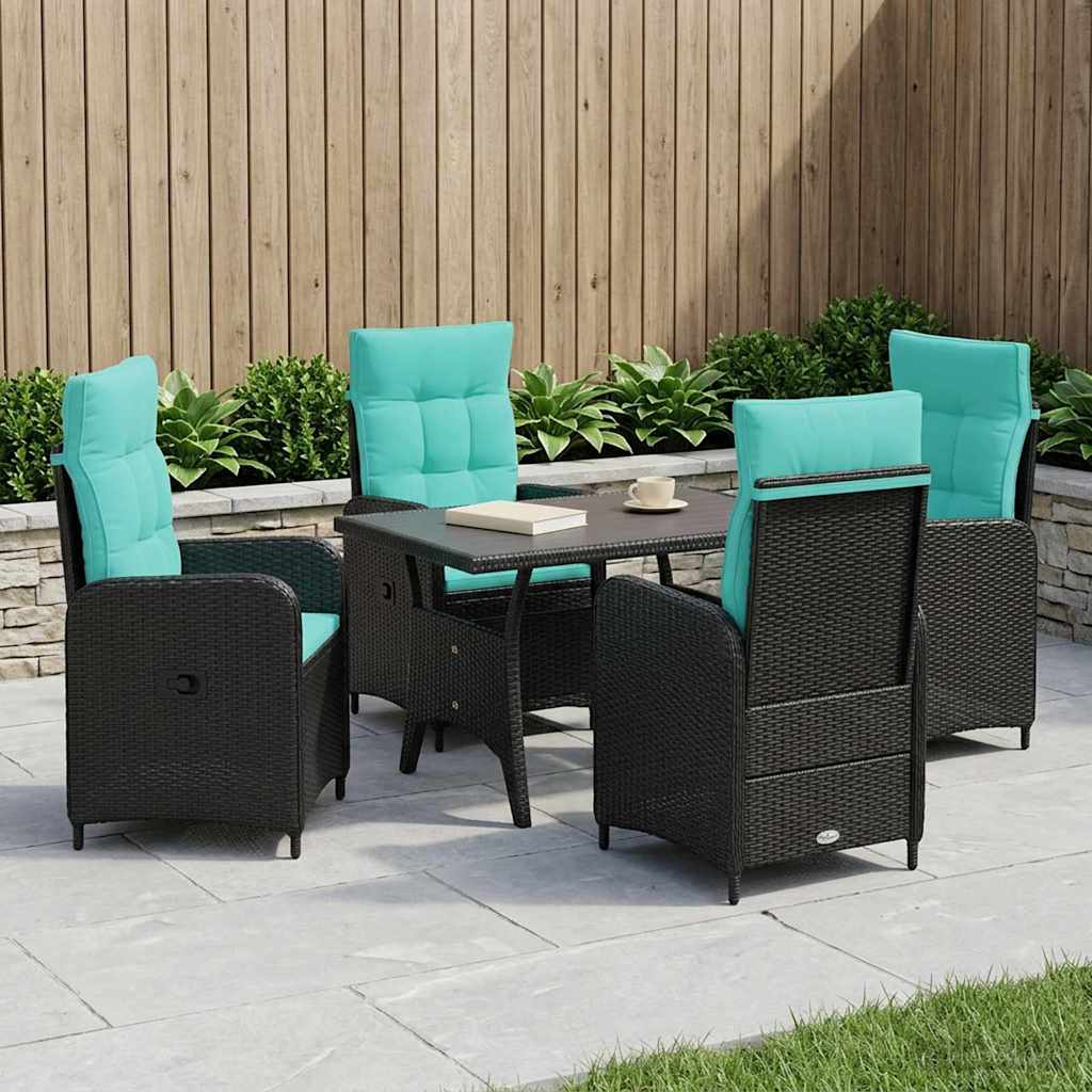 Outdoortisch-Set 3 Pcs Poly-Rattan