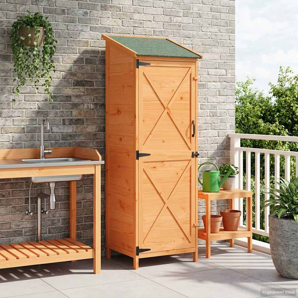 Gartenschuppen 59,5 X 56 X 113,5 Cm Massivholz Aus Fichte
