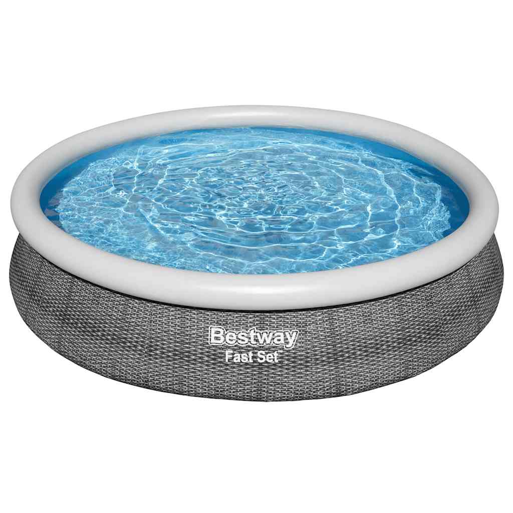 Bestway Swimmingpool-Set Rund 366X76 Cm Anthrazit