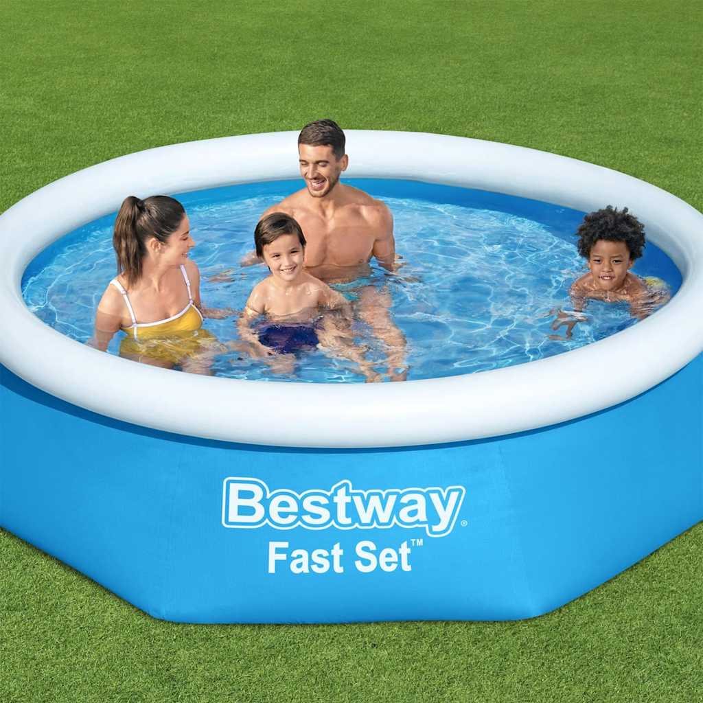 Bestway Fast Set Aufblasbarer Swimmingpool Rund 244X61 Cm
