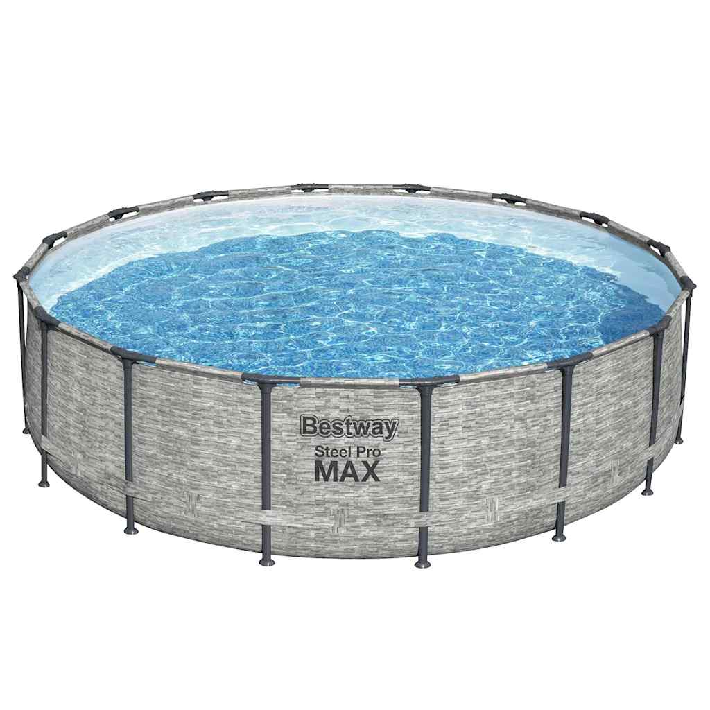 Bestway Power Steel Swimming Pool Rund 488X122 Cm Natur