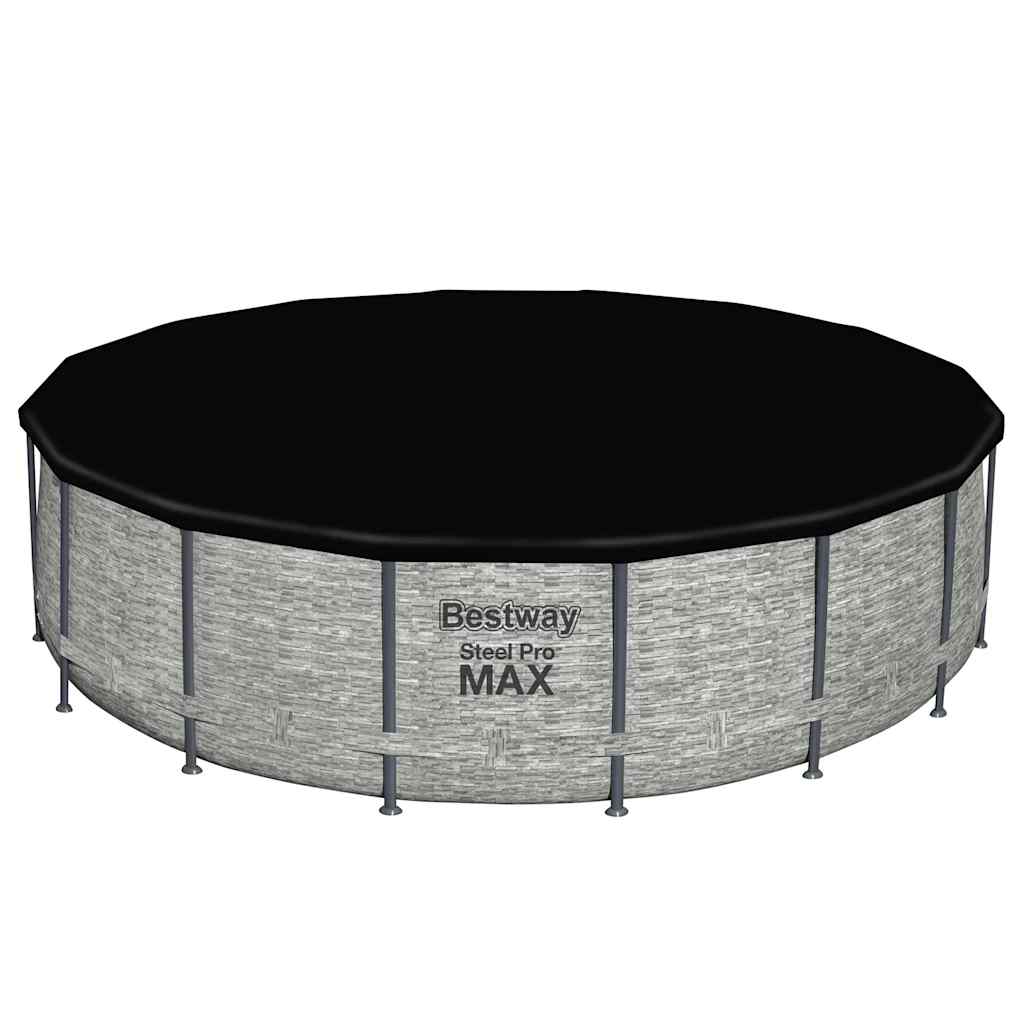 Bestway Power Steel Swimming Pool Rund 488X122 Cm Natur