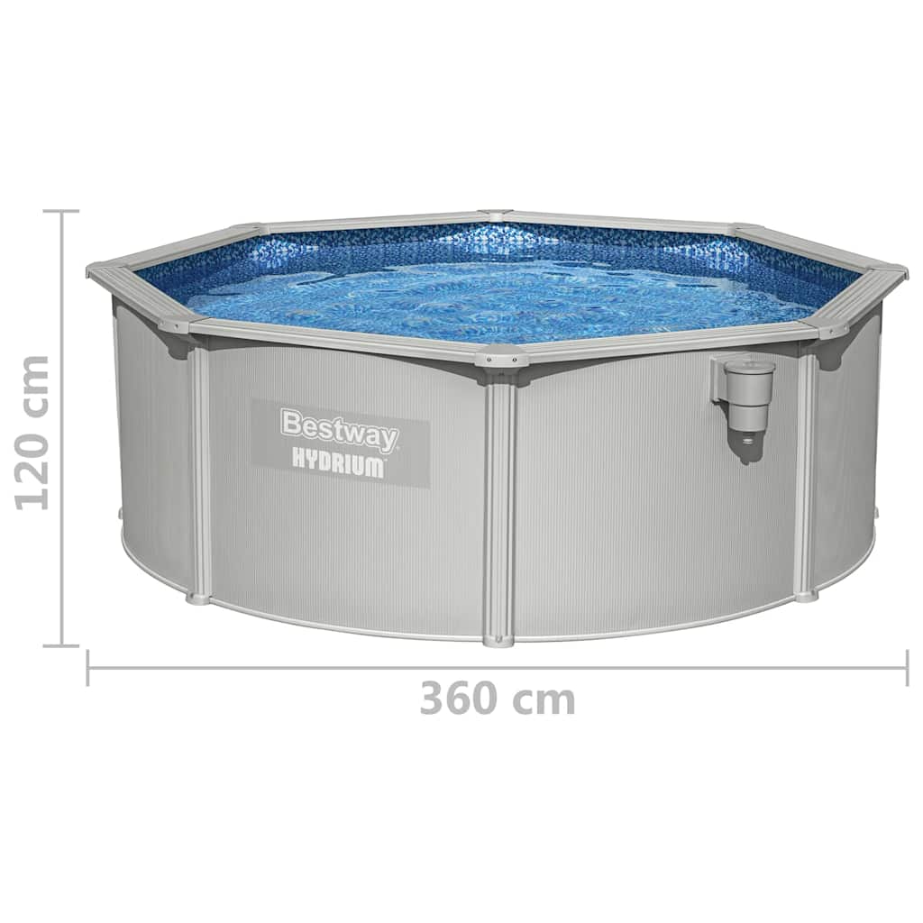 Bestway Hydrium Oberirdisches Frame-Pool Rund 360X120 Cm