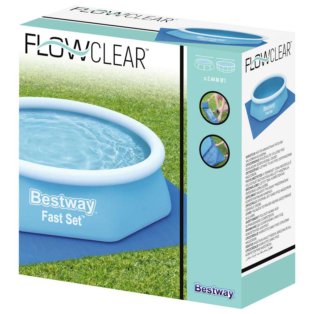 Bestway Pool-Bodenplane Flowclear 274X274 Cm Schwarz