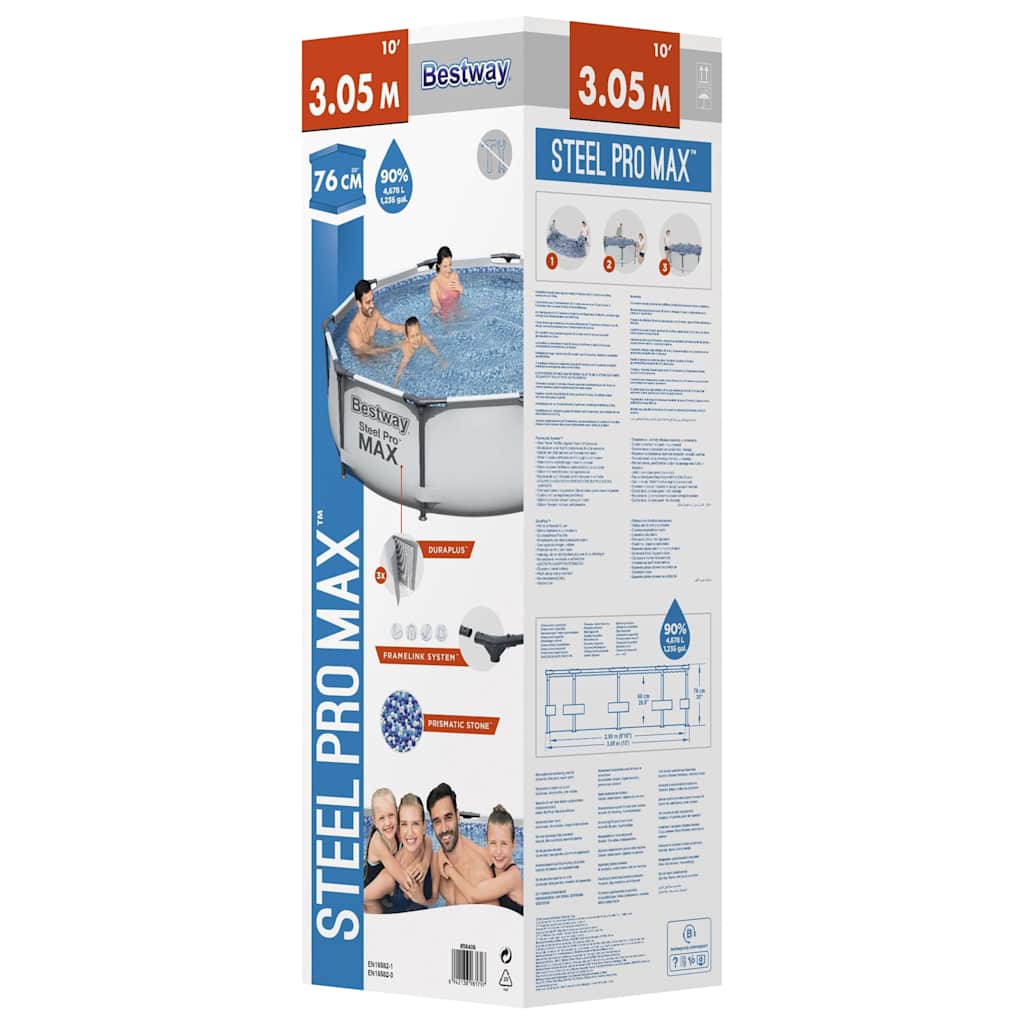 Bestway Steel Pro Max Swimmingpool-Set 305X76 Cm
