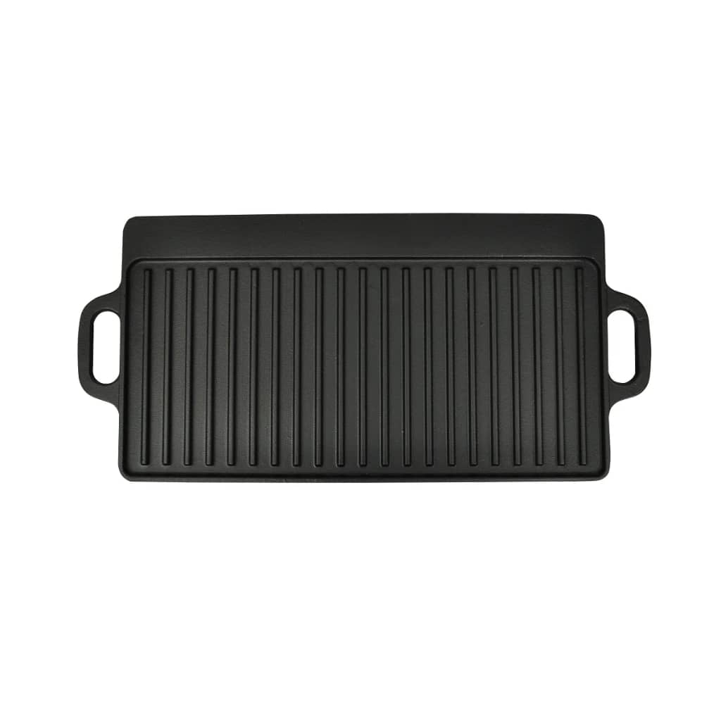 Grillplatte Wendeplatte 2 Stk. Gusseisen 38X23 Cm