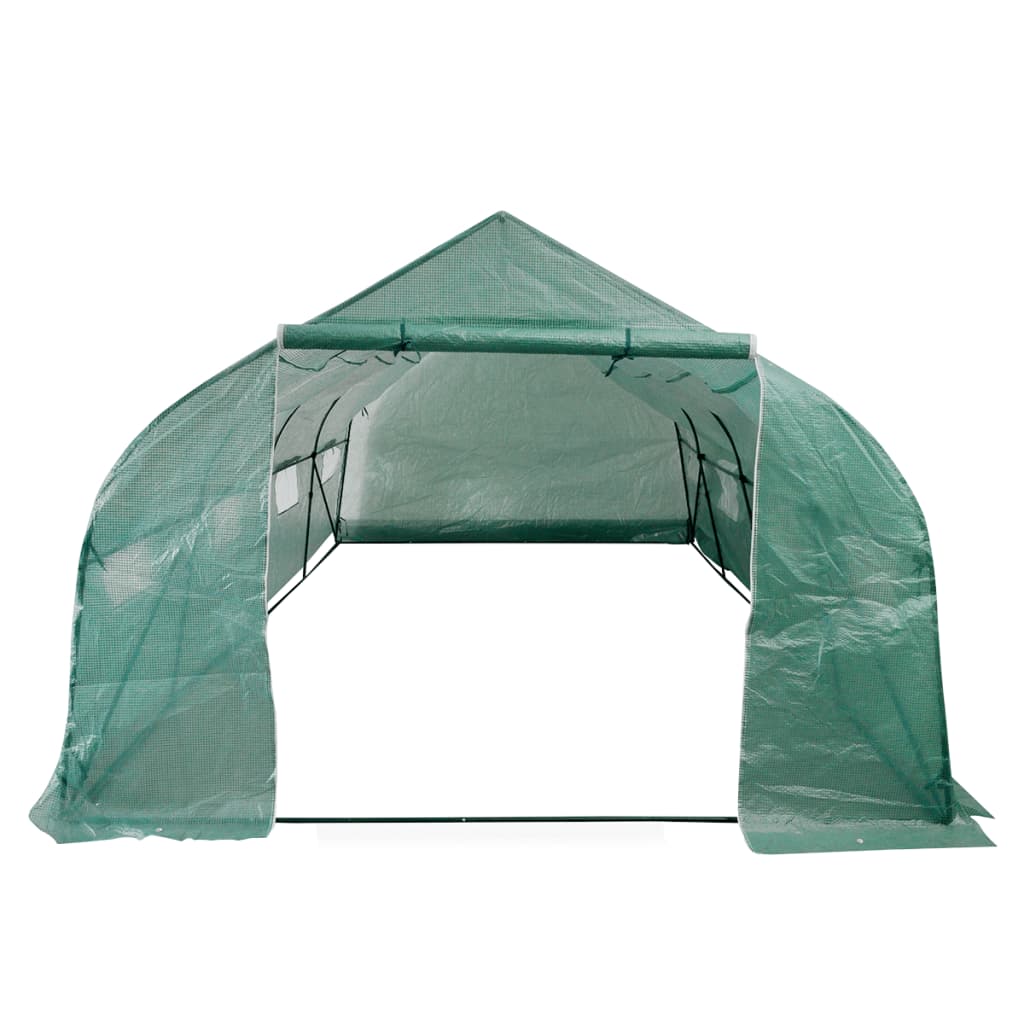 Polytunnel Gewächshaus Begehbar & Mobil Stahlrahmen 18 M²