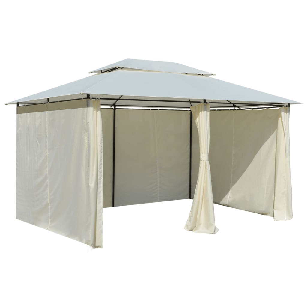 Gartenpavillon Mit Gardinen 4X3 M Weiß