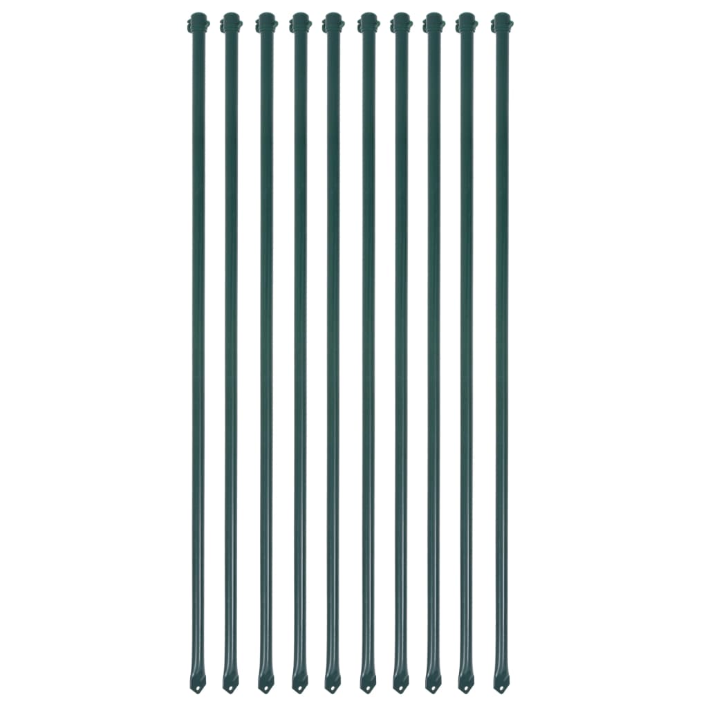 Pflanzstäbe 10 Stk. Metall Grün