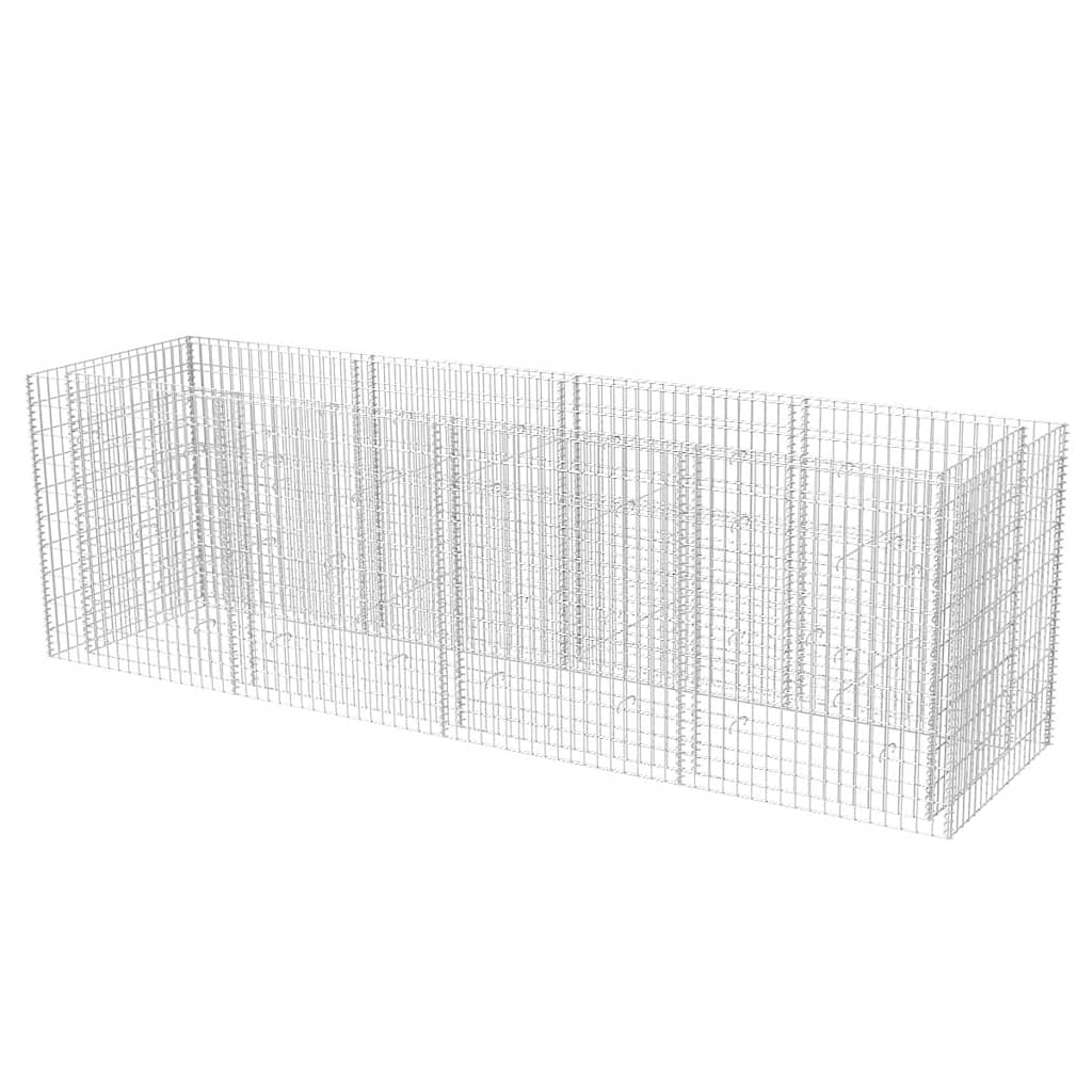 Gabionen-Hochbeet Stahl 360×90×100 Cm