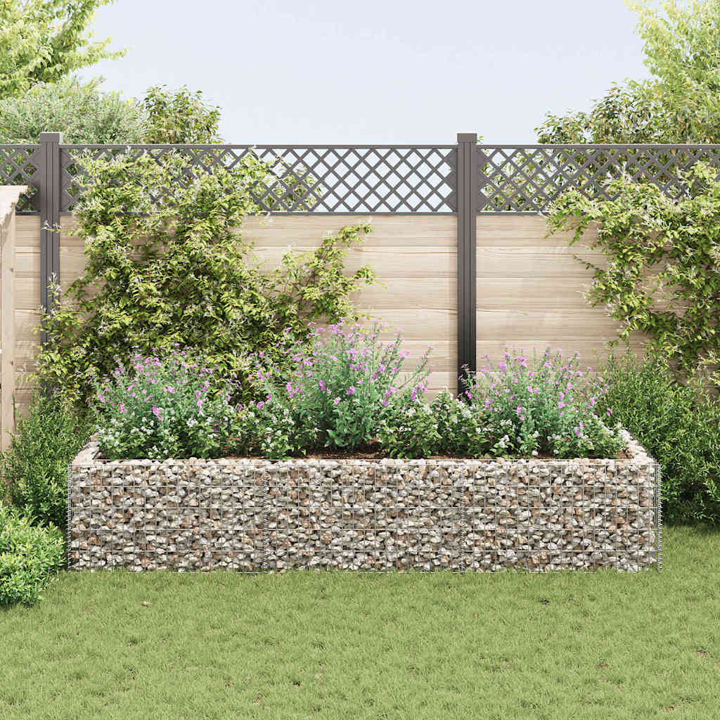 Gabionen-Hochbeet Stahl 360×90×100 Cm