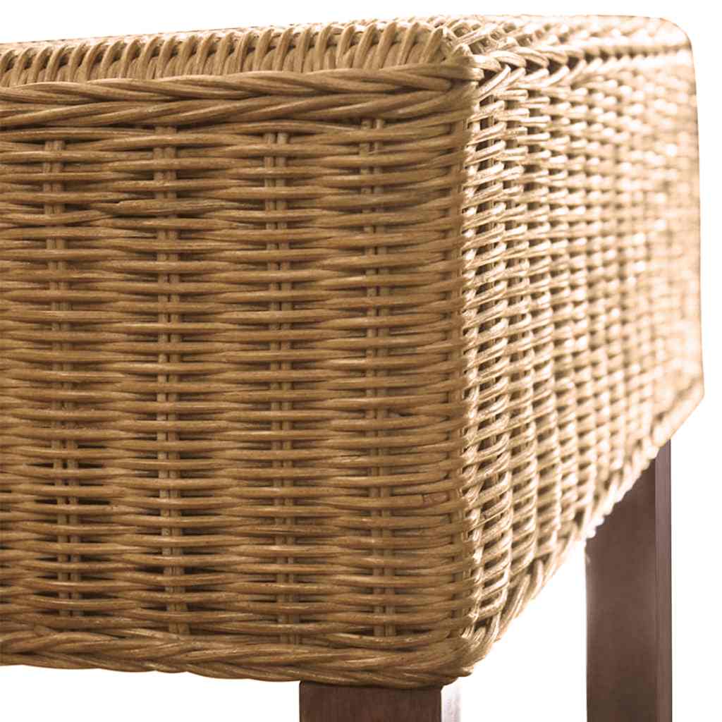 Esszimmerstühle 2 Stk. Braun Natürliches Rattan