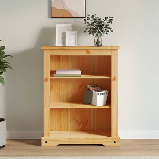 Bücherschrank 3 Fächer Mexiko-Stil Kiefernholz 80X29X