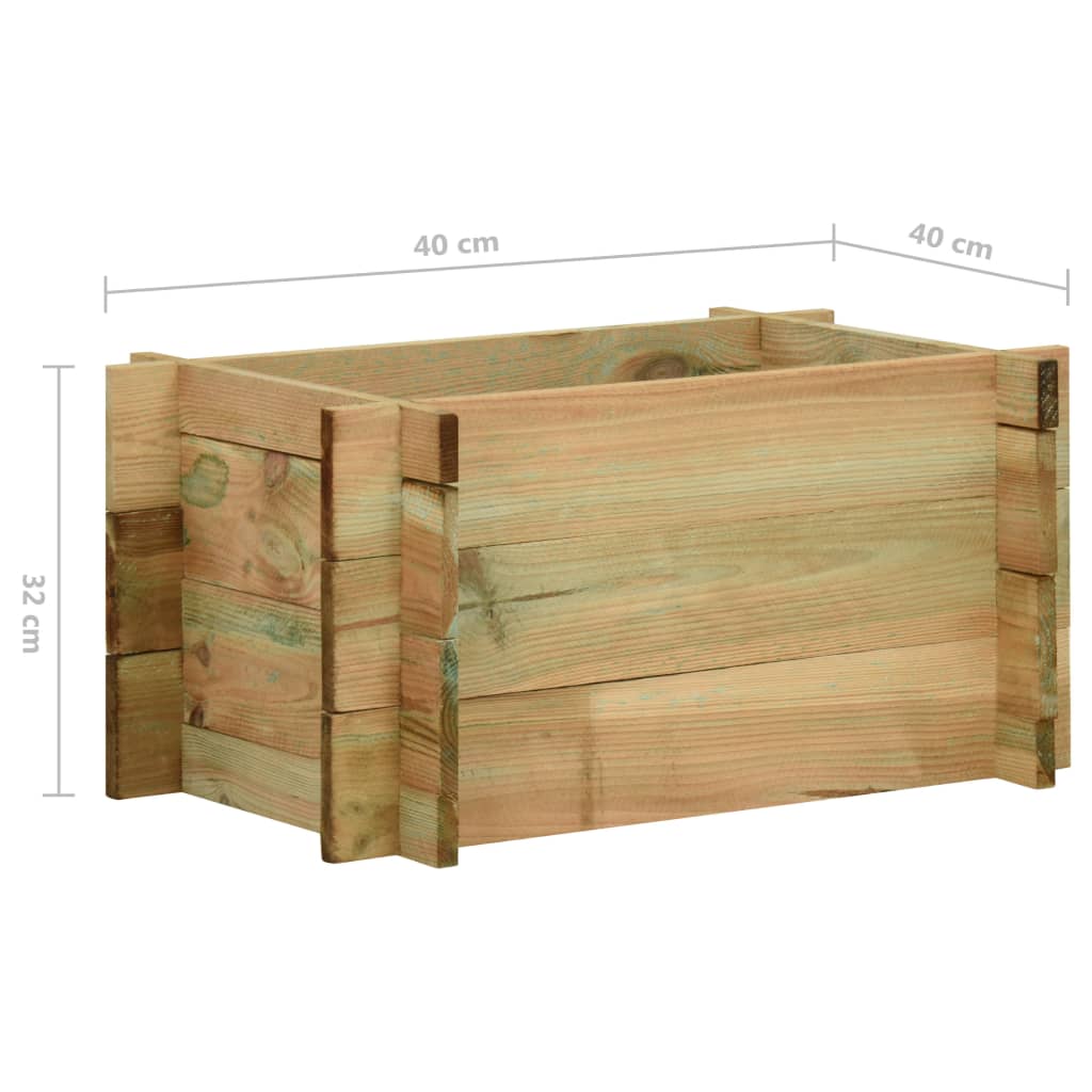 Pflanzkübel Hochbeet Kiefernholz Imprägniert 40 Cm