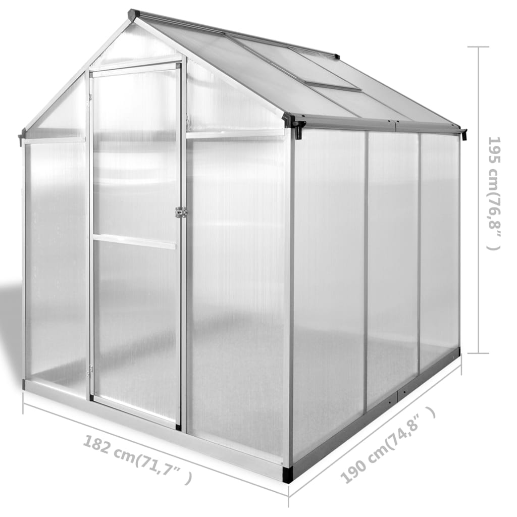 Gewächshaus Verstärkt Aluminium 3,46 M³
