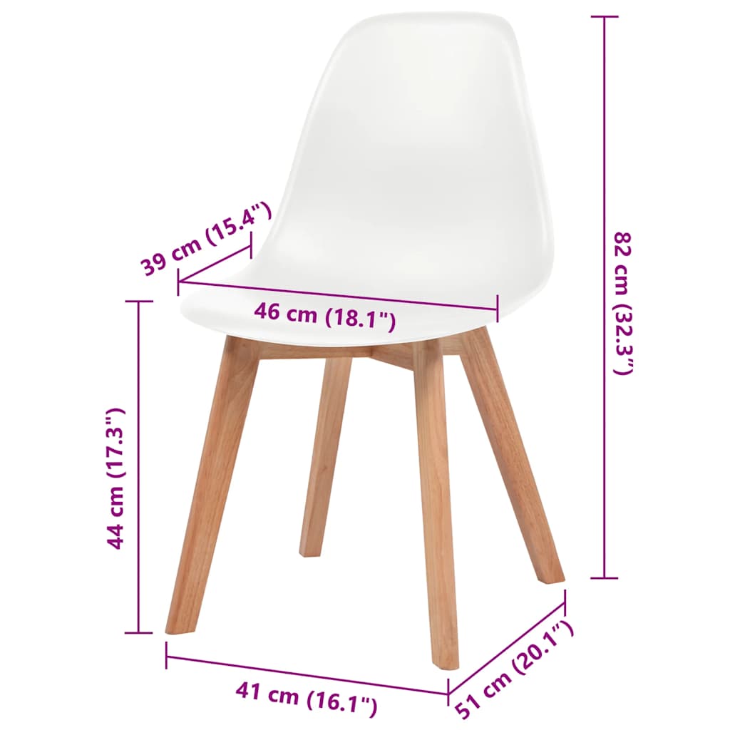 Esszimmerstühle 6 Stk. Kunststoff