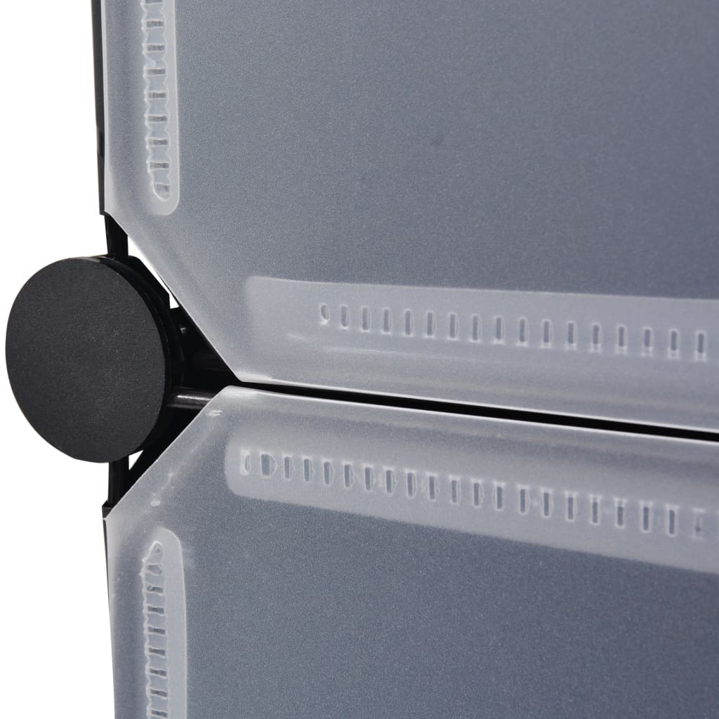 Schuh-Organizer Zusammenklappbar Mit 10 Fächern Schwarz