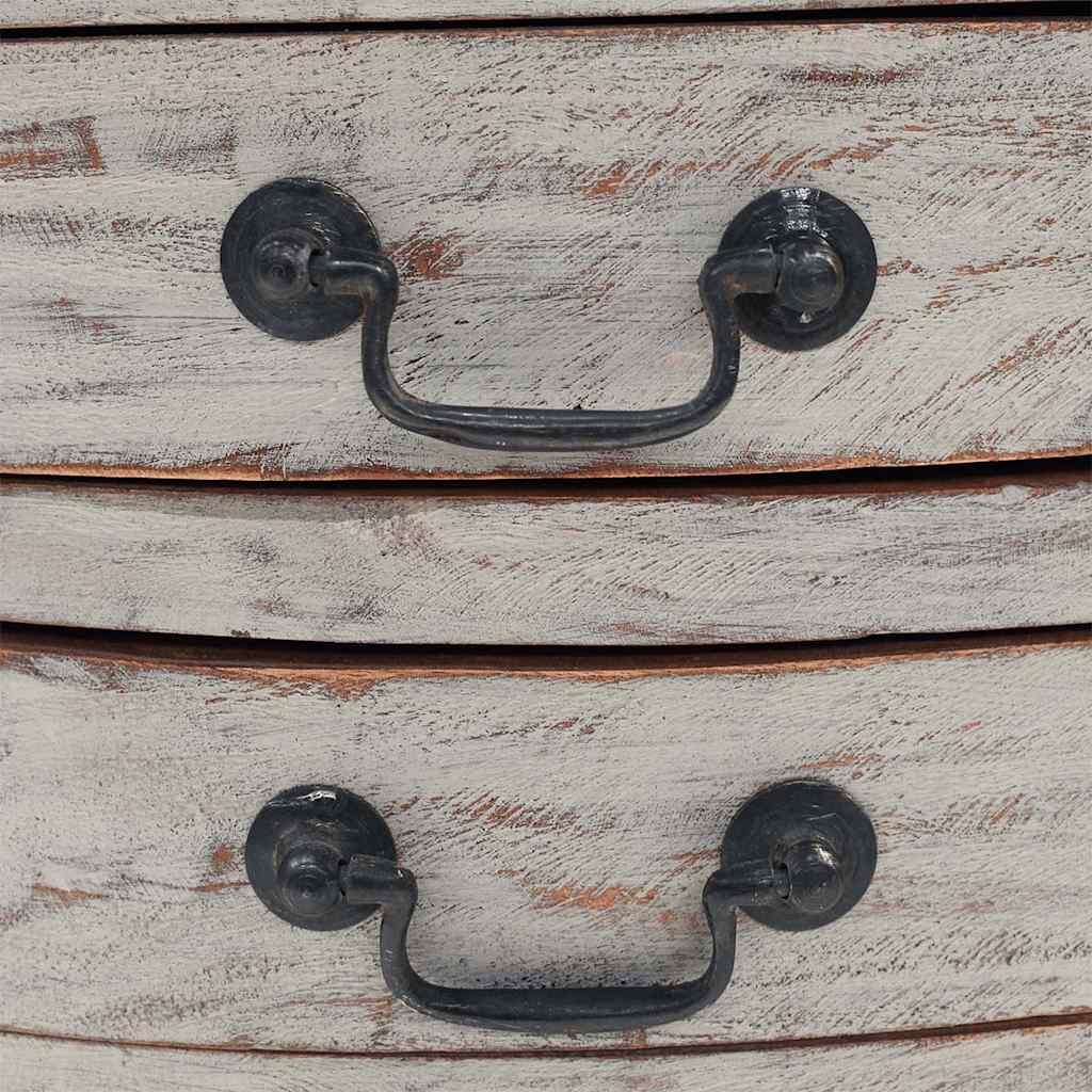 Nachttisch Massives Mahagoniholz 48X35X64 Cm Grau