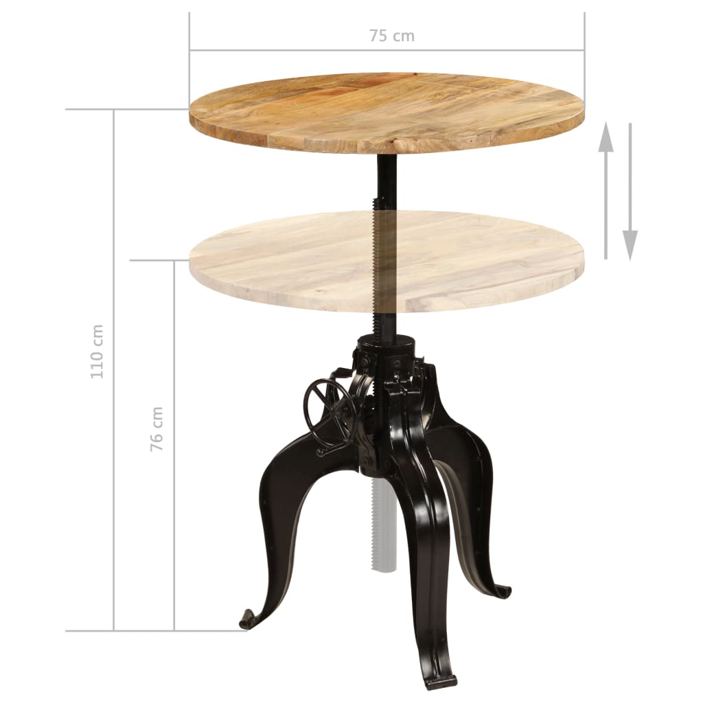 Bartisch Massivholz Mango