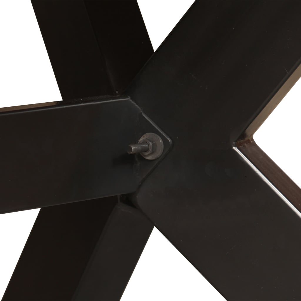 Esstisch Massivholz Mango Und Stahlgestell 180 Cm