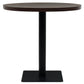 Bistrotisch Mdf Und Stahl Rund 80×75 Cm Dunkle Esche