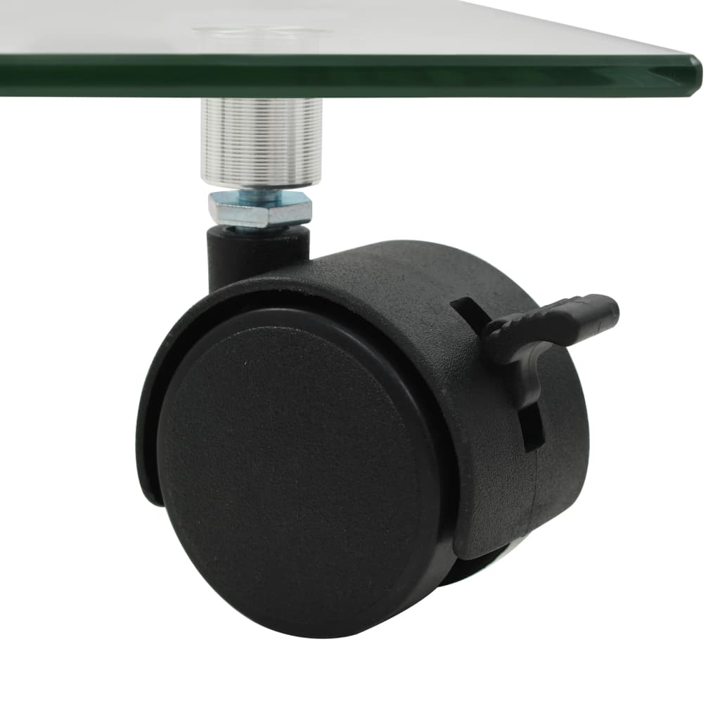 Pflanzenständer Mit Rollen 2 Stück Hartglas 35X35 Cm Quadrat