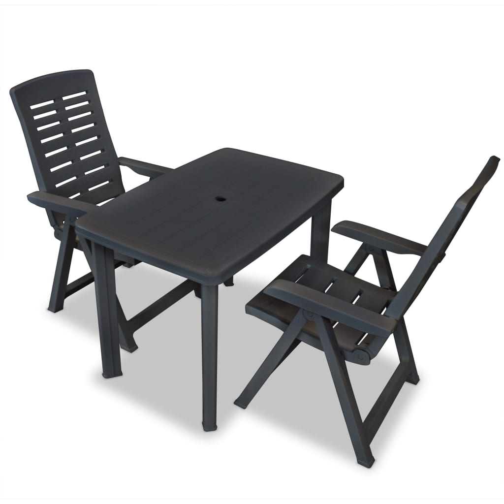 3-Tlg. Bistro-Set Kunststoff