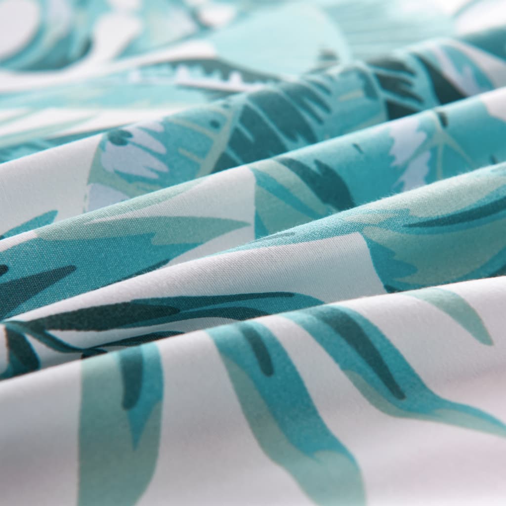 Bettwäsche-Set Blätter Grün 140X200/60X70 Cm