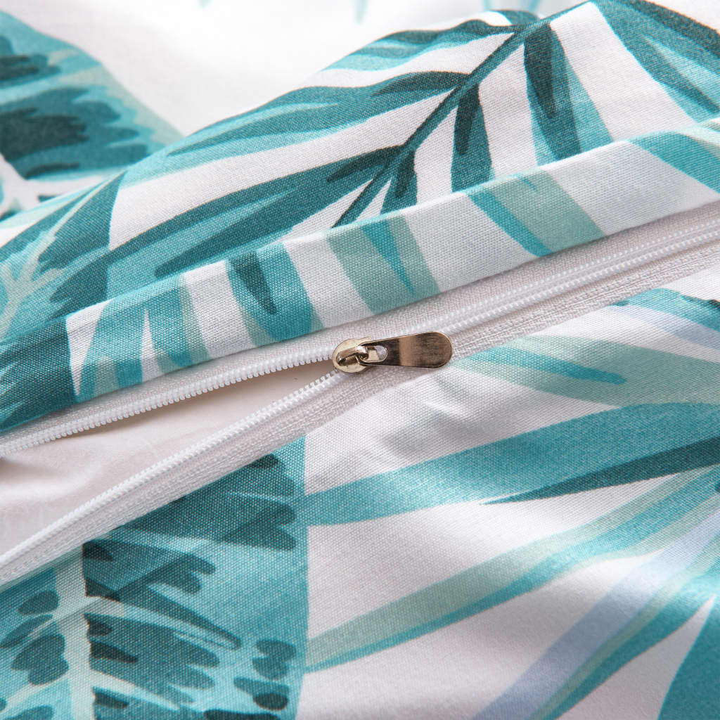 Bettwäsche-Set Blätter Grün 140X200/60X70 Cm